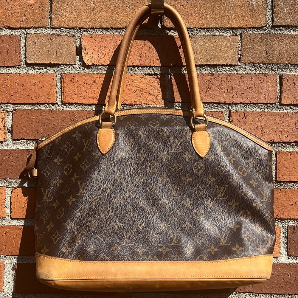 Authentic Louis Vuitton Lock It Horizontal Shoulder Bag LV Monogram Brown Tan - Picture 5 of 17